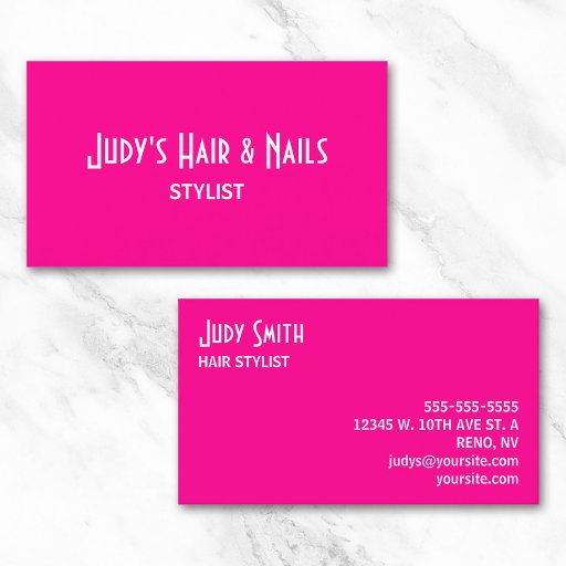 Customizable Pink Business Card
