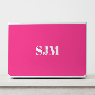 Minimalist hot pink Custom monogram initials HP Laptop Skin