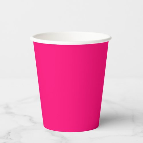 Minimalist hot pink fuchsia plain solid modern paper cups