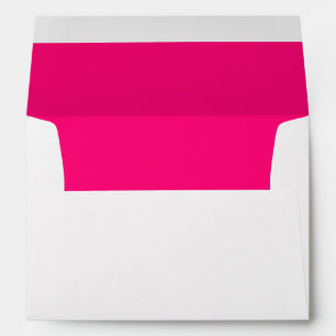 Minimalist hot pink fuchsia solid plain interior envelope