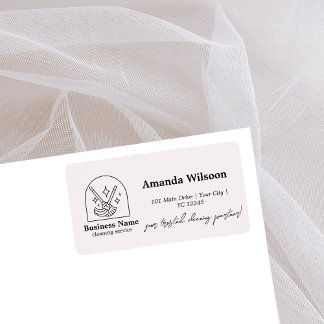 Minimalist House Cleaning Home Services Logo Pink Label