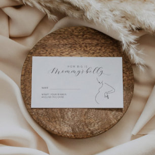 Minimalist How Big Is Mommy’s Belly Ticket Enclosure Card
