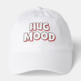 Minimalist “Hug Mood” Hat – Cute & Cozy Quote