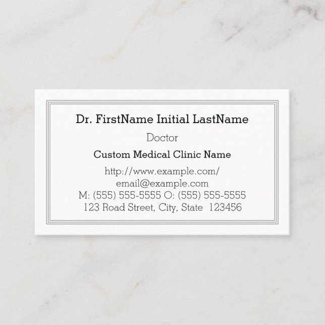 Minimalist, Humble Business Card (Front)