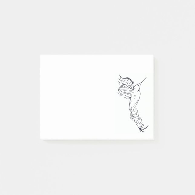 Minimalist Humming Bird Post-it Notes (Front)