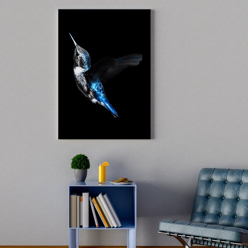 Minimalist Hummingbird Photograph Art Canvas Print