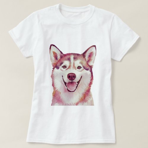 Minimalist Husky Dog Inspired T_Shirt