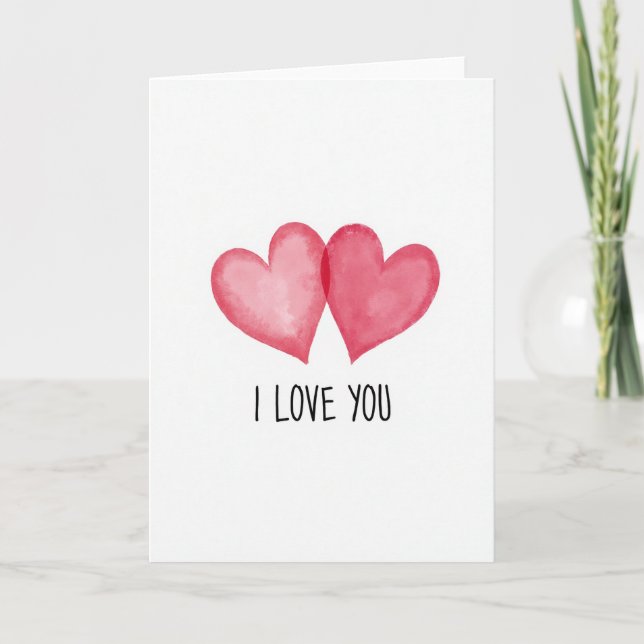 Minimalist I Love You Card (Front)