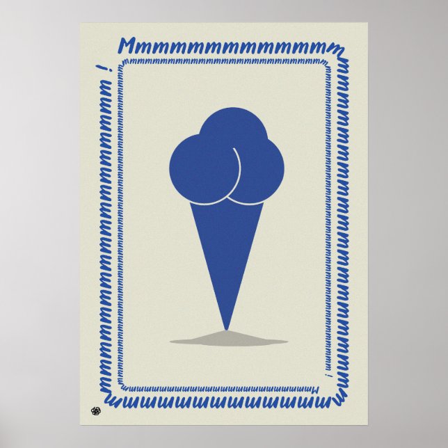 Minimalist Ice Cream Art Print (Front)