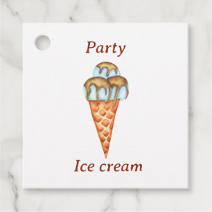 Minimalist Ice cream Party   Favor Tags