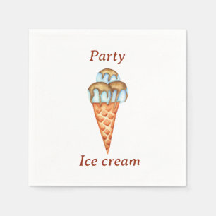 Minimalist Ice cream Party Napkins