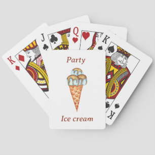 Minimalist Ice cream Party   Poker Cards
