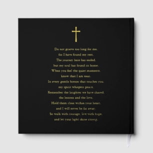 Minimalist In Loving Memory Funeral  Foil Guest Book