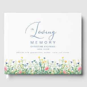 Minimalist In Loving Memory Funeral Guest Book