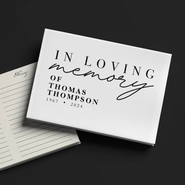 Minimalist In Loving Memory Funeral Guest Book (Creator Uploaded)