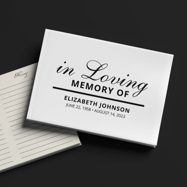 Minimalist In Loving Memory Funeral  Guest Book (Creator Uploaded)