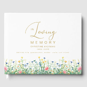 Minimalist In Loving Memory Funeral Guest Book