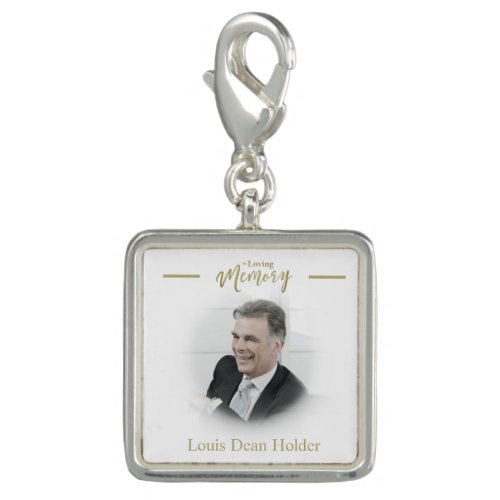 Minimalist In Loving Memory Photo Remembrance Charm