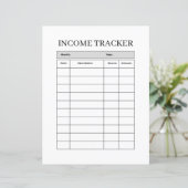 Minimalist Income Tracker FLYER (Standing Front)