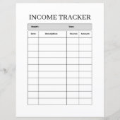 Minimalist Income Tracker FLYER (Front)
