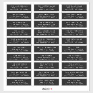 MINIMALIST individual wedding guest address Sticker