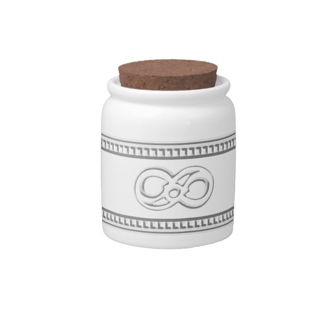 Minimalist Infinity Candy Jar (Front)