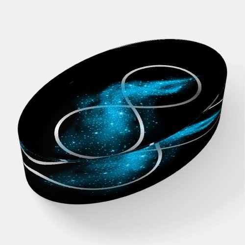 Minimalist Infinity Sign on Turquoise Business  Paperweight