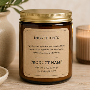 Minimalist Ingredients Product Business Label