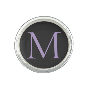 Minimalist Initial Letter Monogram Modern Ring