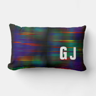 Minimalist Initialized Colorful Design Lumbar Pill Pillow