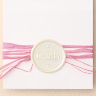 Minimalist Initials Monogram Wedding Wax Seal Sticker