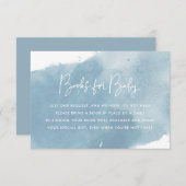 Minimalist Ink Wash Baby Shower Book Request Card (Front/Back)