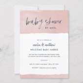 Minimalist Ink Wash Baby Shower by Mail Invitation (Front)