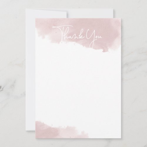 Minimalist Ink Wash Thank You Card