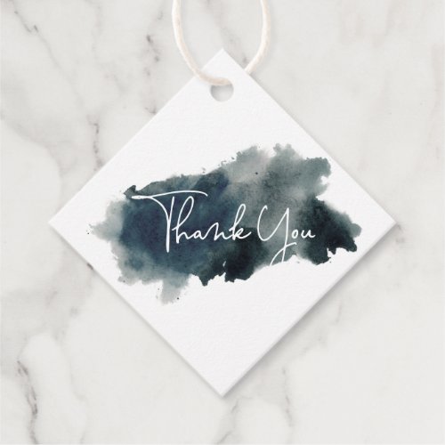 Minimalist Ink Wash Thank You Favor Tags