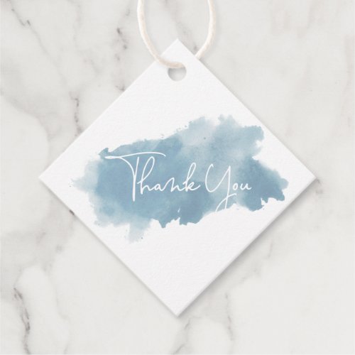 Minimalist Ink Wash Thank You Favor Tags