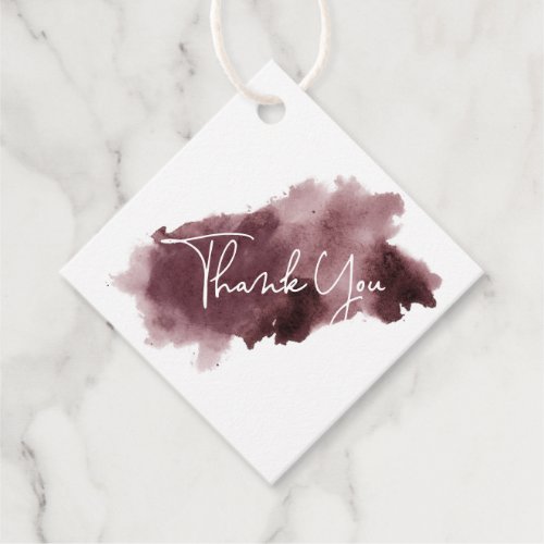 Minimalist Ink Wash Thank You Favor Tags