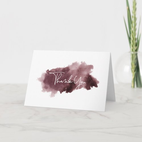Minimalist Ink Wash Thank You Note Card