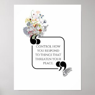 Minimalist Inner PEACE Illustrated quote Poster
