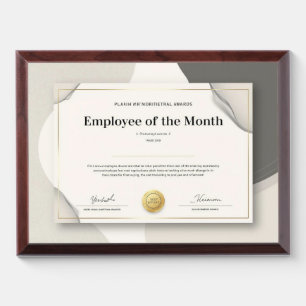 Minimalist Inspirational Award Modern Office & H Plaque