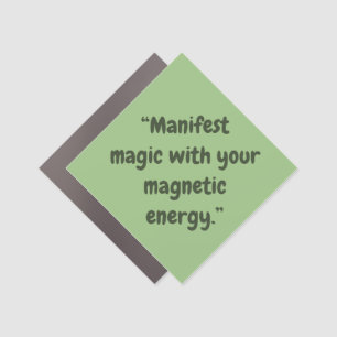 Minimalist Inspirational Sage Green Quote Design Car Magnet