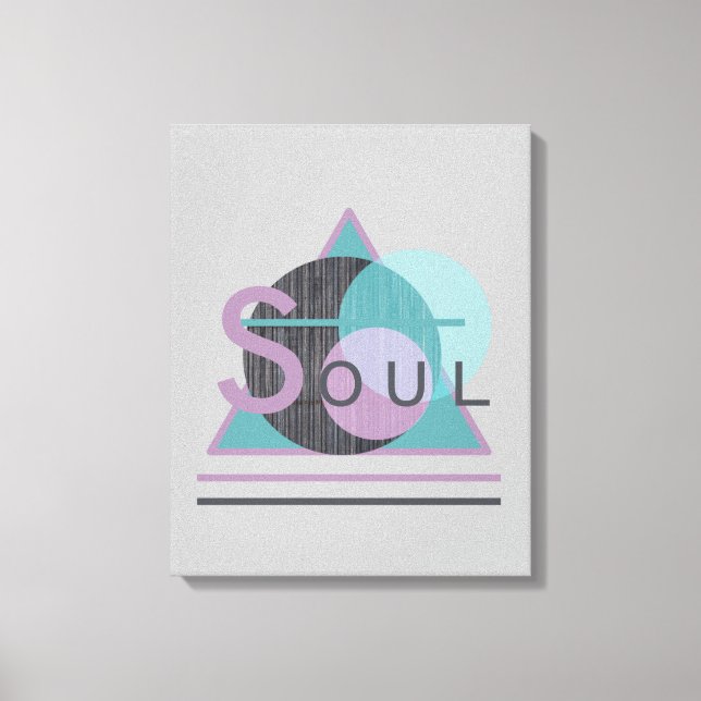 Minimalist Inspirational "SOUL" Wrapped Canvas Print (Front)