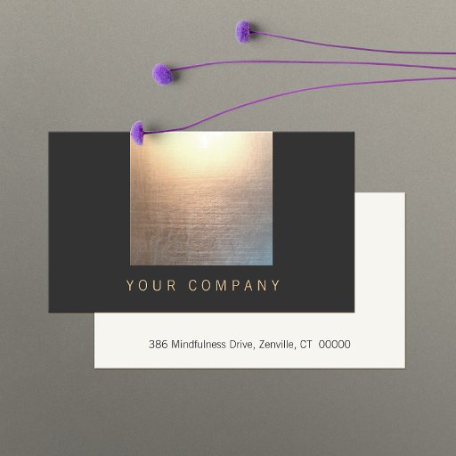 Customizable Modern Zen Glow 2 Black Professional Business Card Template