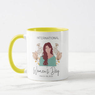 minimalist international women's day 2024 mug