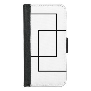 Minimalist Intersecting Squares Geometric iPhone 8/7 Wallet Case