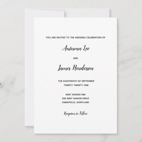 Minimalist Invitation