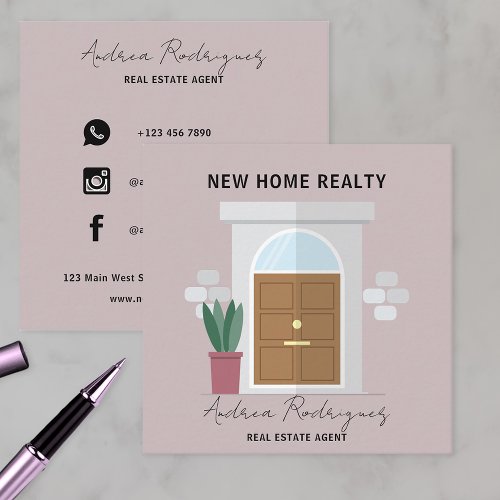 Minimalist Inviting Front Door Real Estate Agent