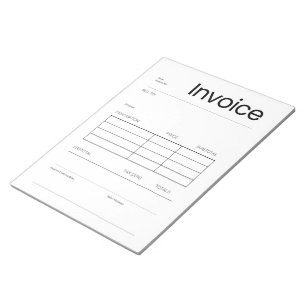 Minimalist Invoice Notepad