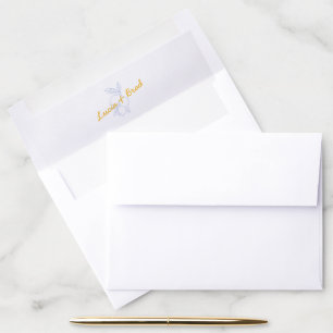 Minimalist Italian Citrus Personalized Wedding Envelope Liner