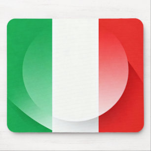 Minimalist Italian Flag Mouse Pad